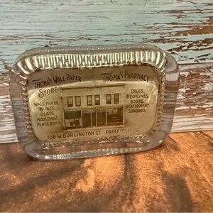 Antique Thoma’s Wallpaper & Pharmacy Glass Paperweight